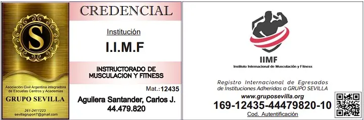 Credencial de entrenador personal